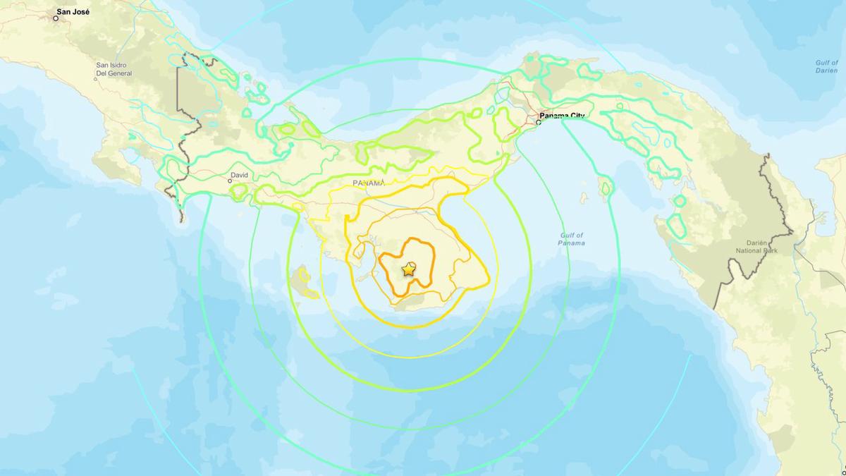 Un potente sismo sacudió Panamá.