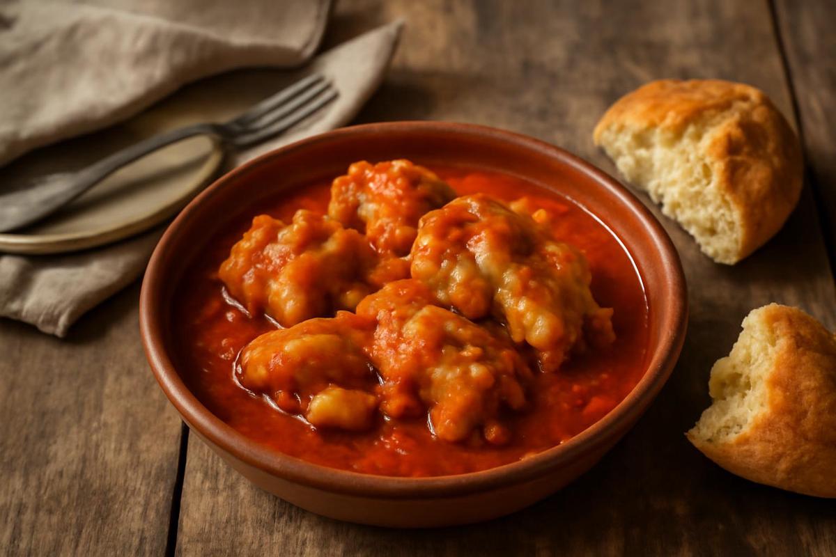 Manitas de cerdo en salsa, un clásico de la cocina tradicional