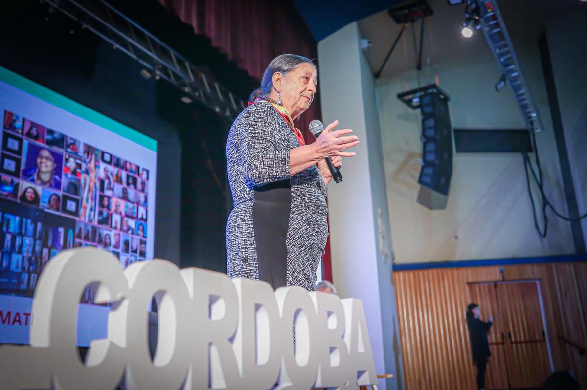 FOTO: De Ecuador a Córdoba. La referente de las mujeres rurales pasó por Argentina.