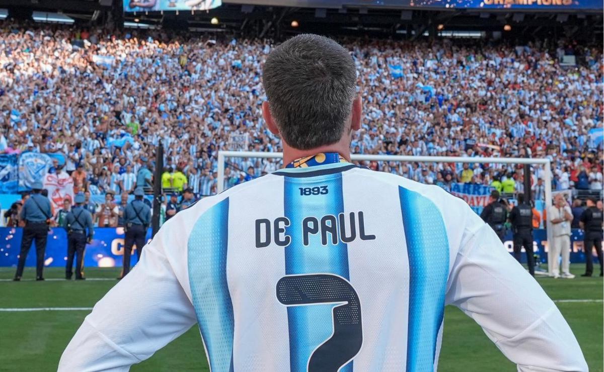 La foto que eligió De Paul para su mensaje en Instagram. (Captura)