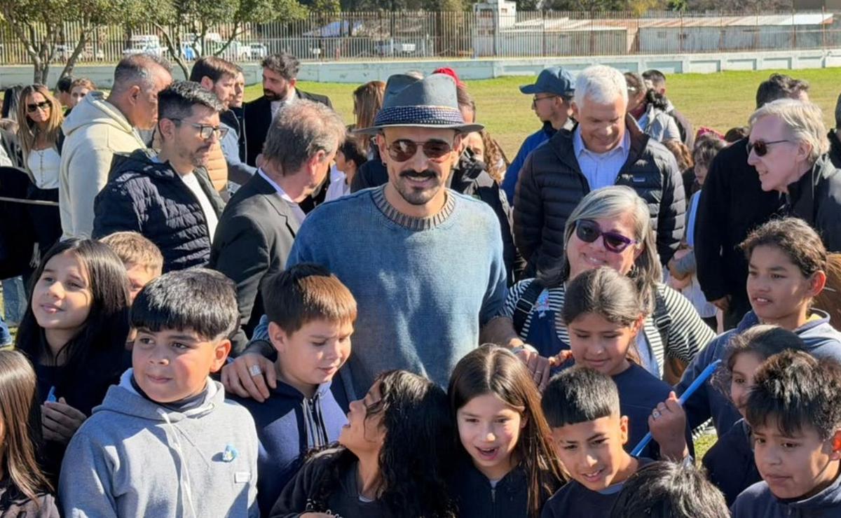 Abel Pintos en el parque a la Bandera.