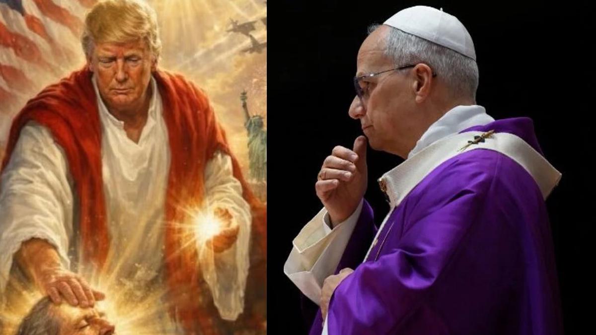 Donald Trump compartió una imagen creada con IA donde se lo ve como si fuera Jesús. Foto: Agencia NA (Archivo).