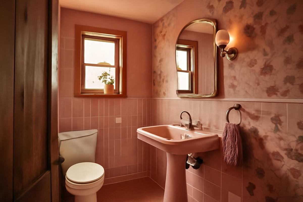 Ideas de baños con detalles en rosa