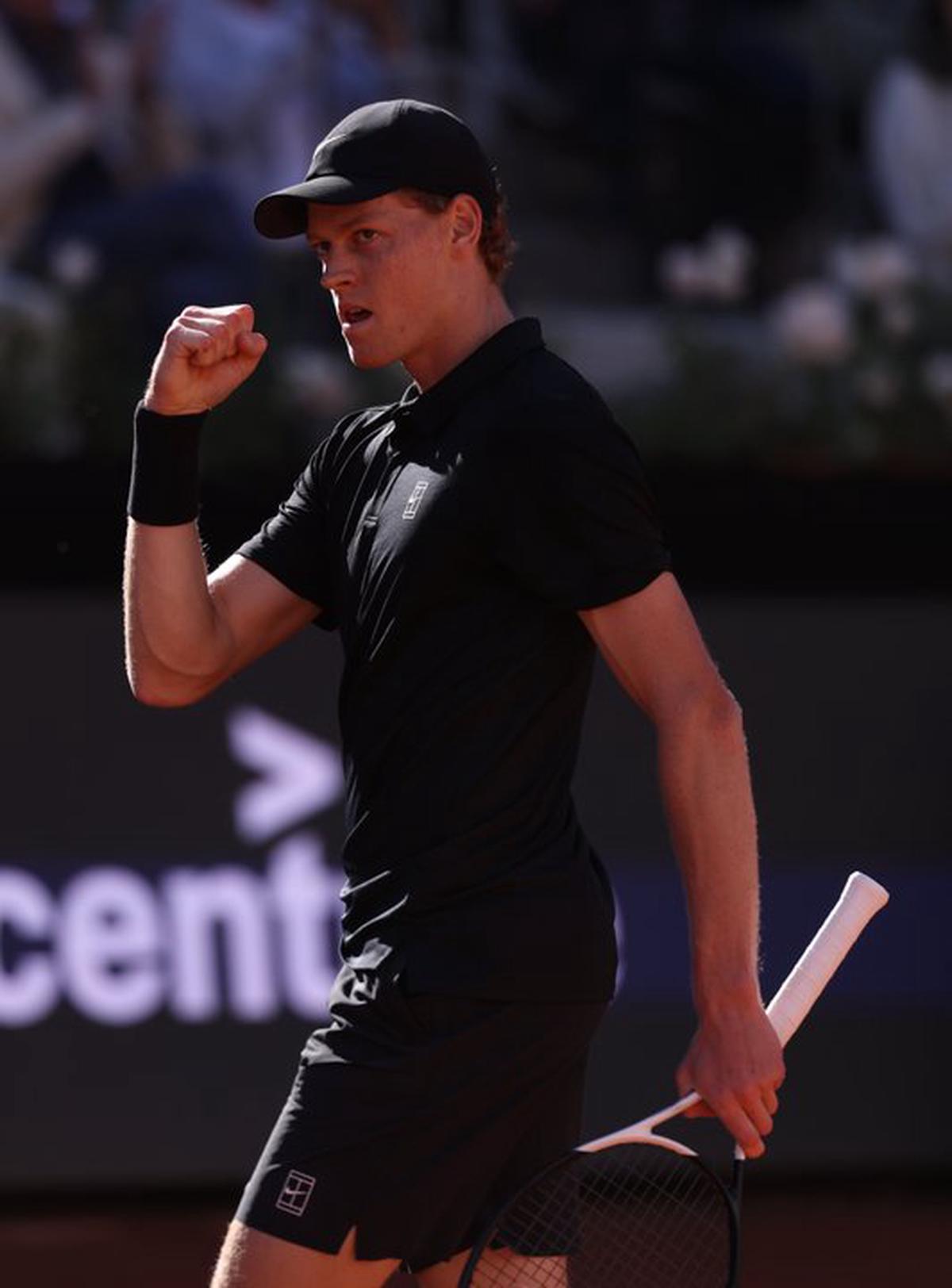Jannik Sinner durante su triunfo en la final del Masters de Roma.