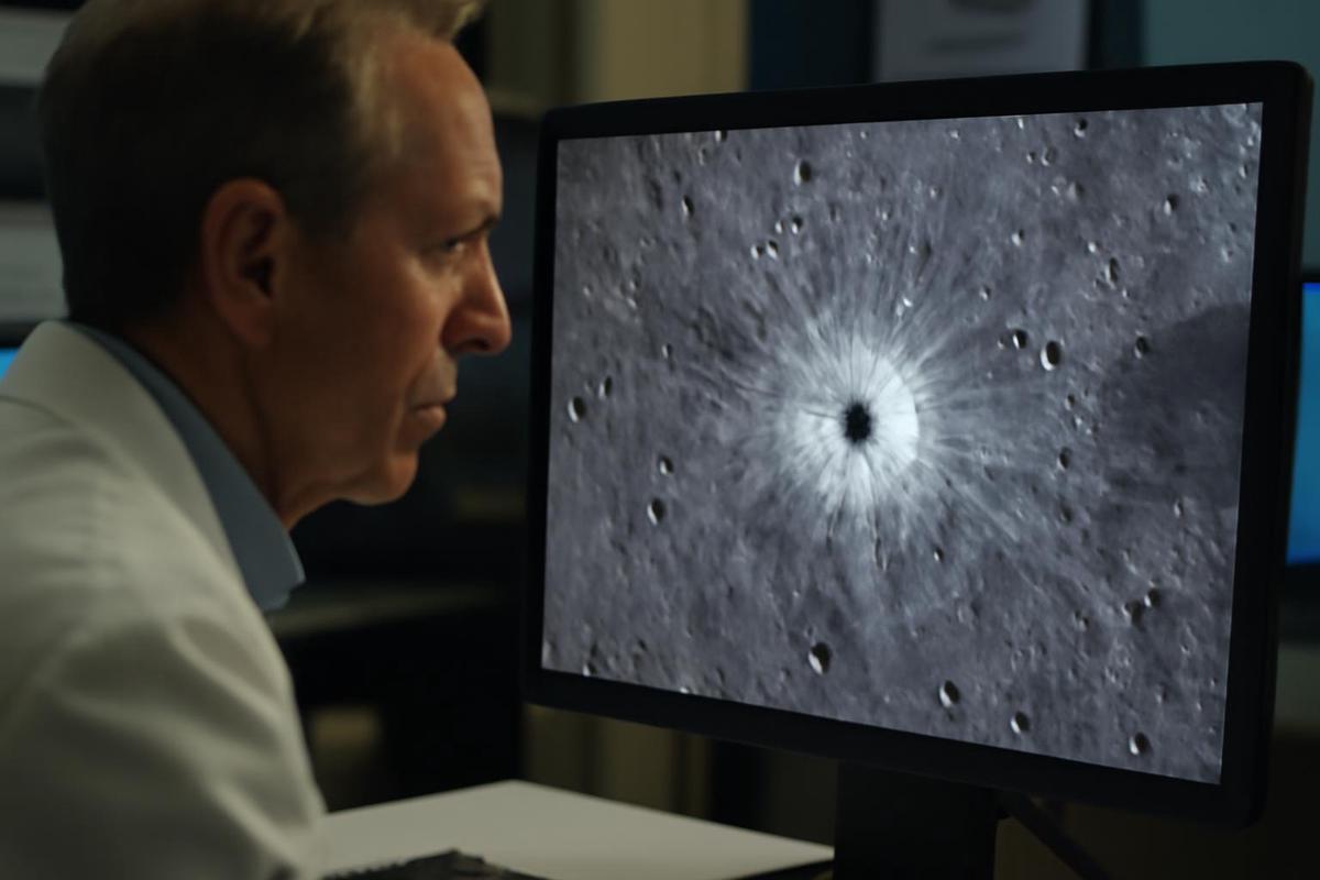 Nuevo cráter en la Luna