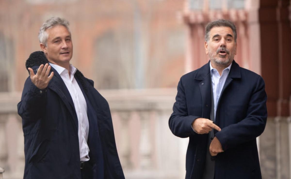 Fernando De Andreis y Cristian Ritondo llegan a Casa Rosada.