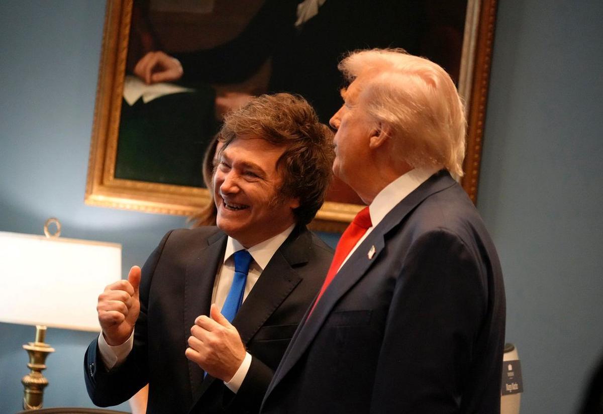 Donald Trump y Javier Milei en el América Business Forum. Foto: Agencia NA (Archivo)