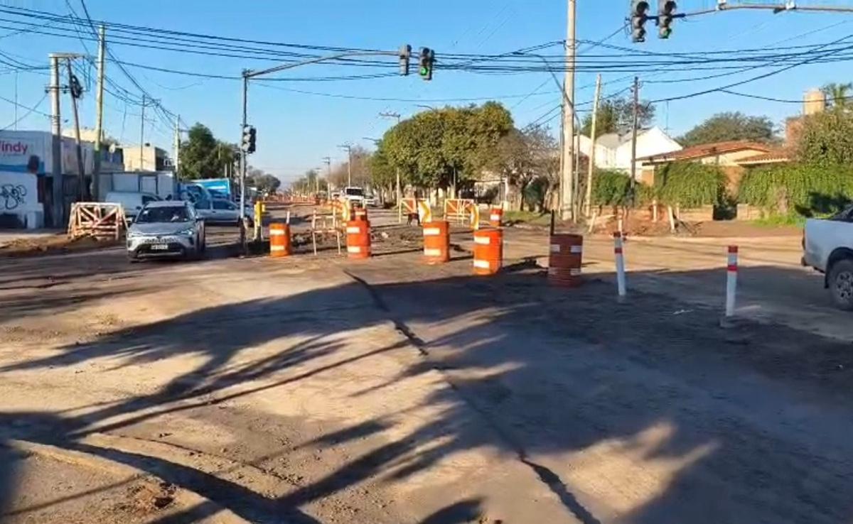 Quejas por la lentitud en las obras de Av. Bodereau, en Córdoba. (Captura de video)