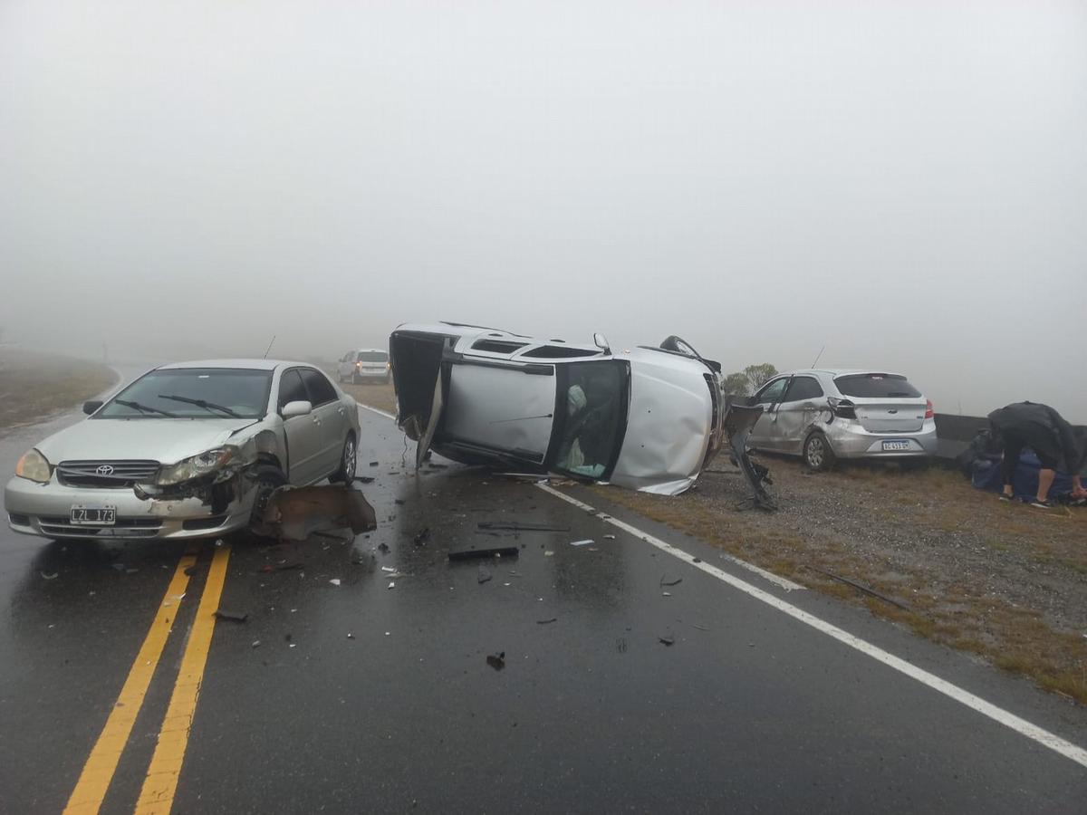 Fuerte accidente en Copina. (Foto: Cadena 3).