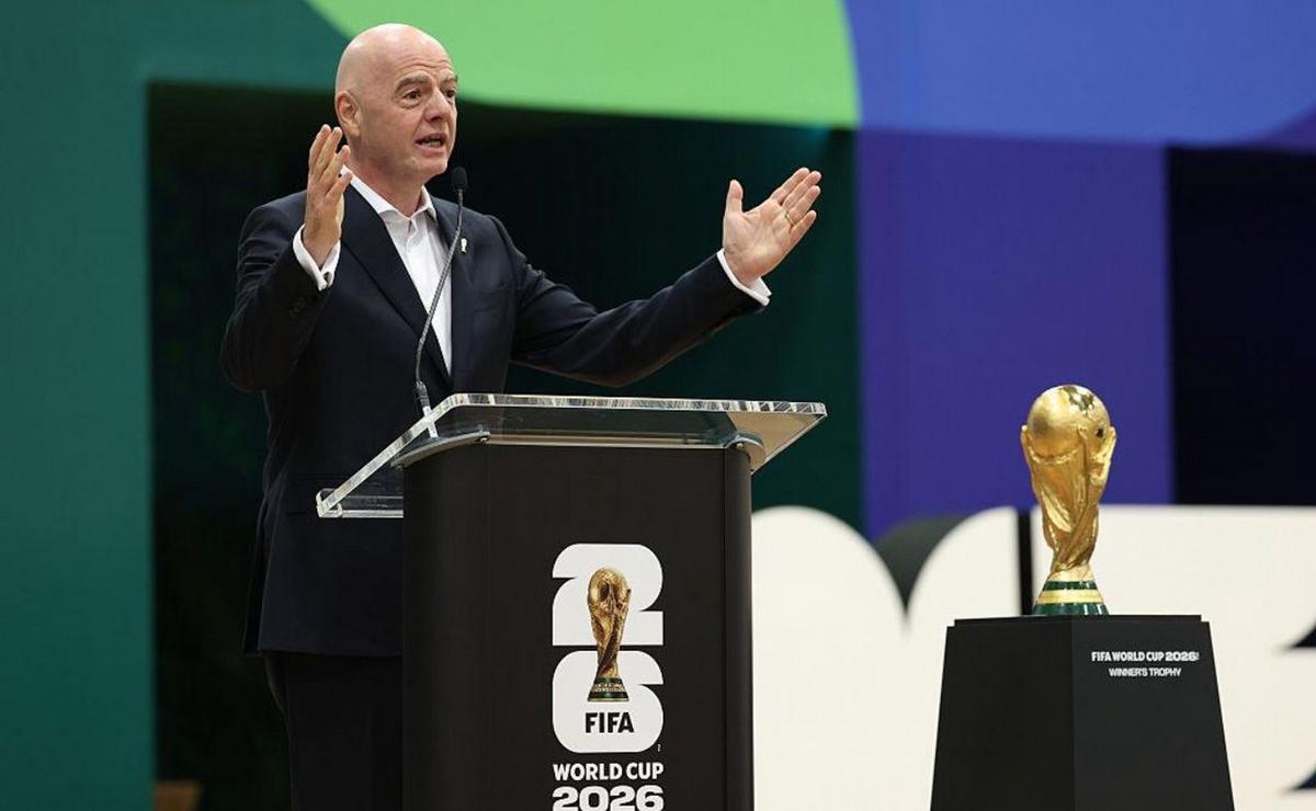 Gianni Infantino en un acto oficial de la FIFA del Mundial 2026.