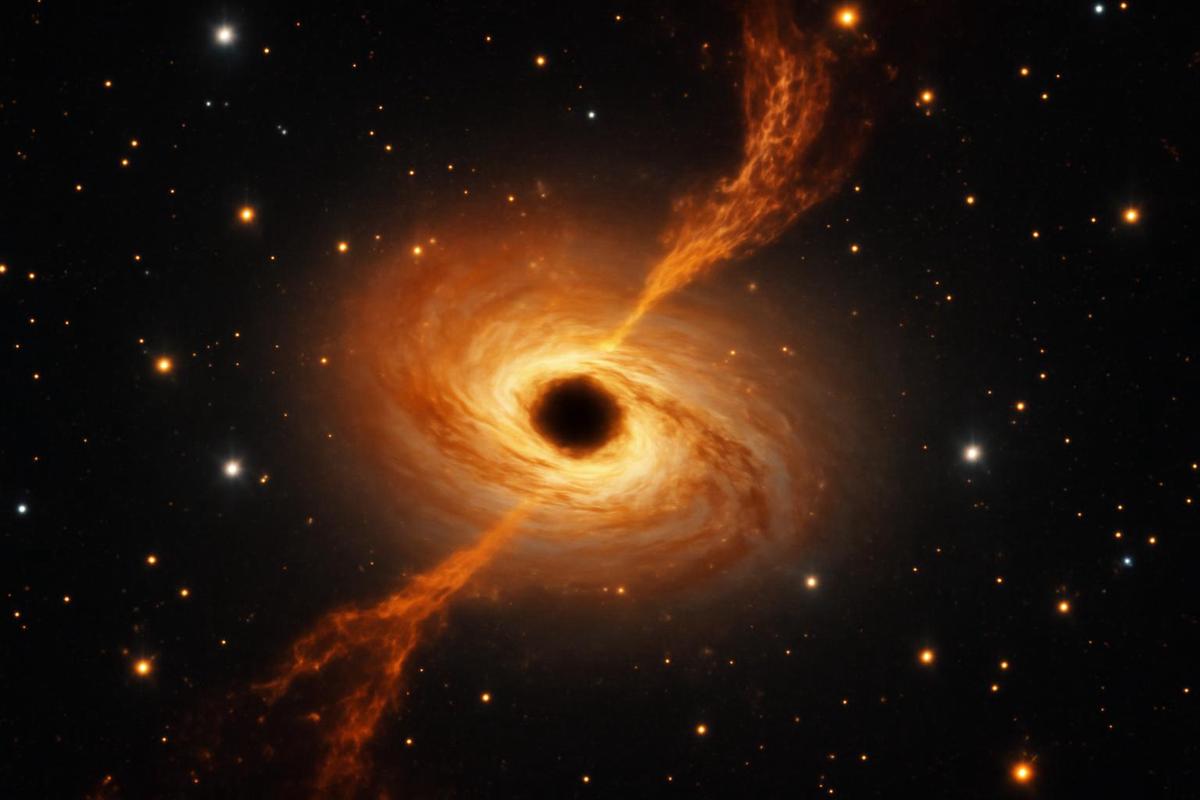 El telescopio JWST capta el momento en que un agujero negro se alimenta