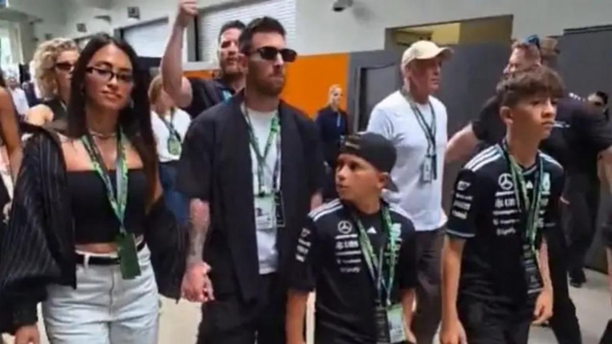 Messi revolucionó el paddock en Miami y acaparó toda la atención en la Fórmula 1