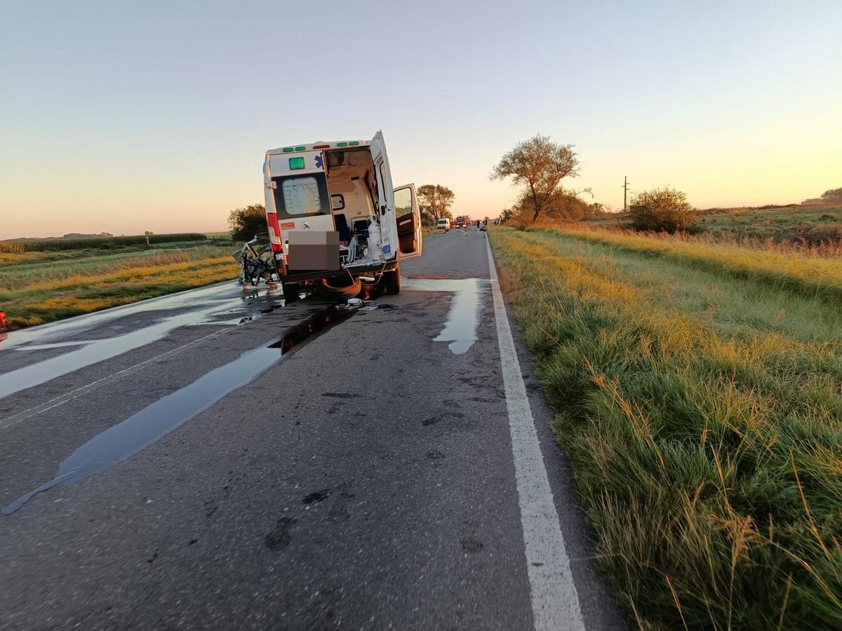 El accidente ocurrió en la Ruta 35 (Foto: Bomberos Voluntarios de Vicuña Mackenna).
