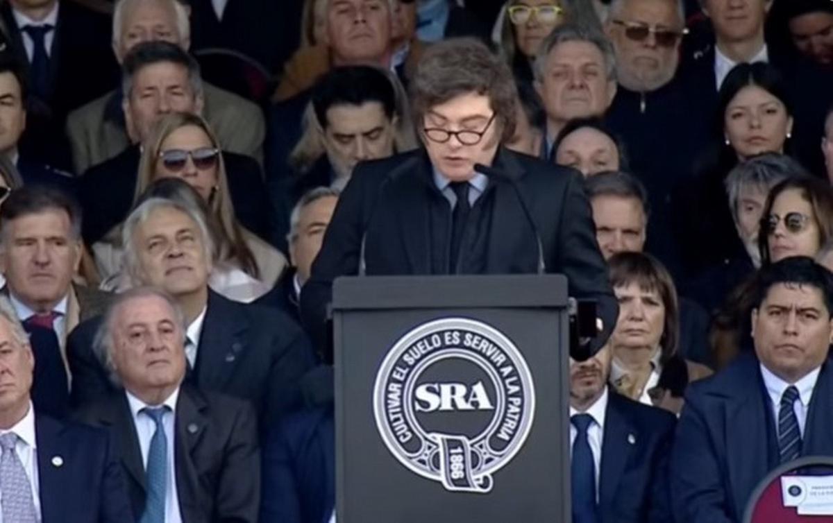 Javier Milei, en La Rural.