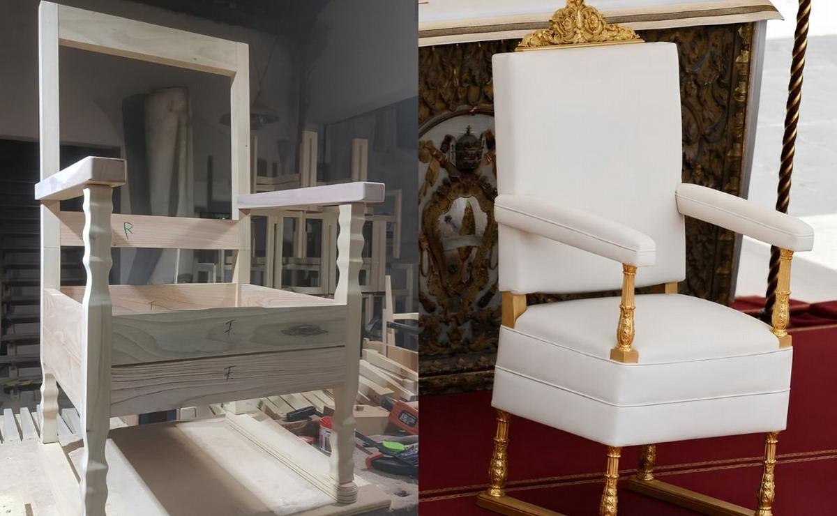 La histórica firma Sillas Mehring fabricó el sillón que usará León XIV.