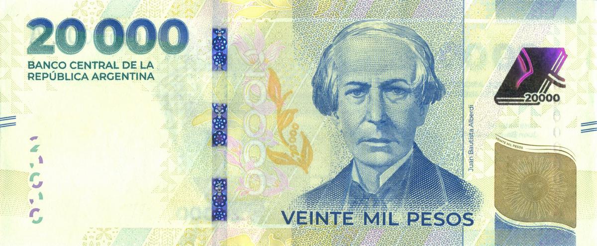 FOTO: El nuevo billete de $20 mil que circula en el país.