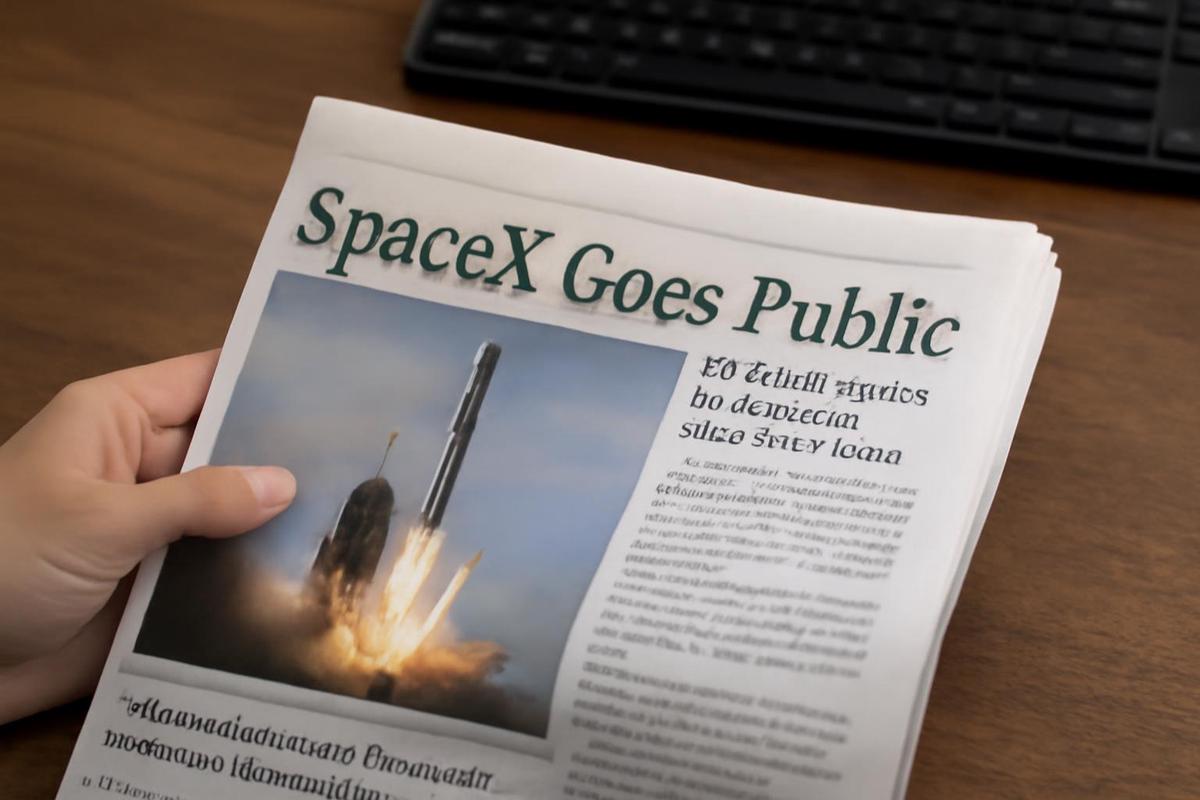 Elon Musk durante la IPO de SpaceX