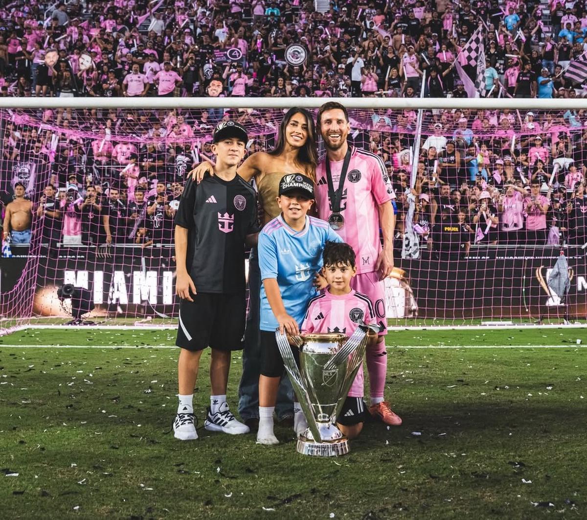 El astro rosarino celebró el título de Inter Miami.