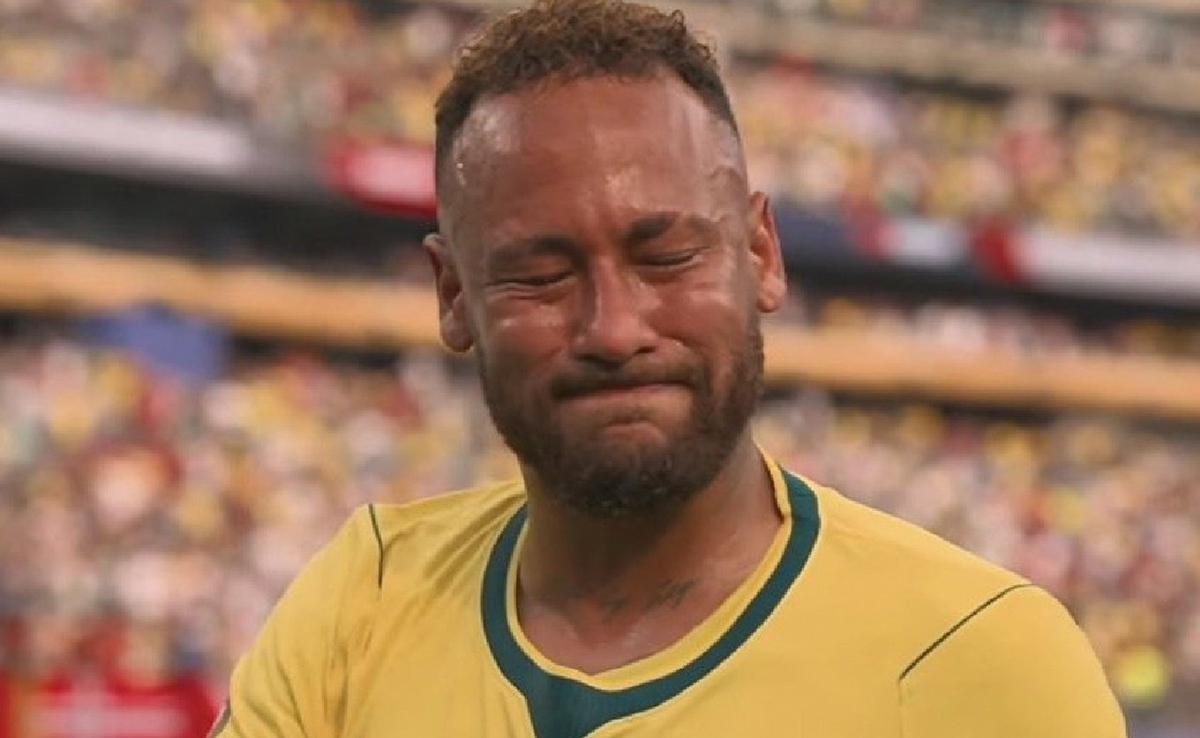 Dura reacción de Neymar tras quedar eliminado en su último Mundial.