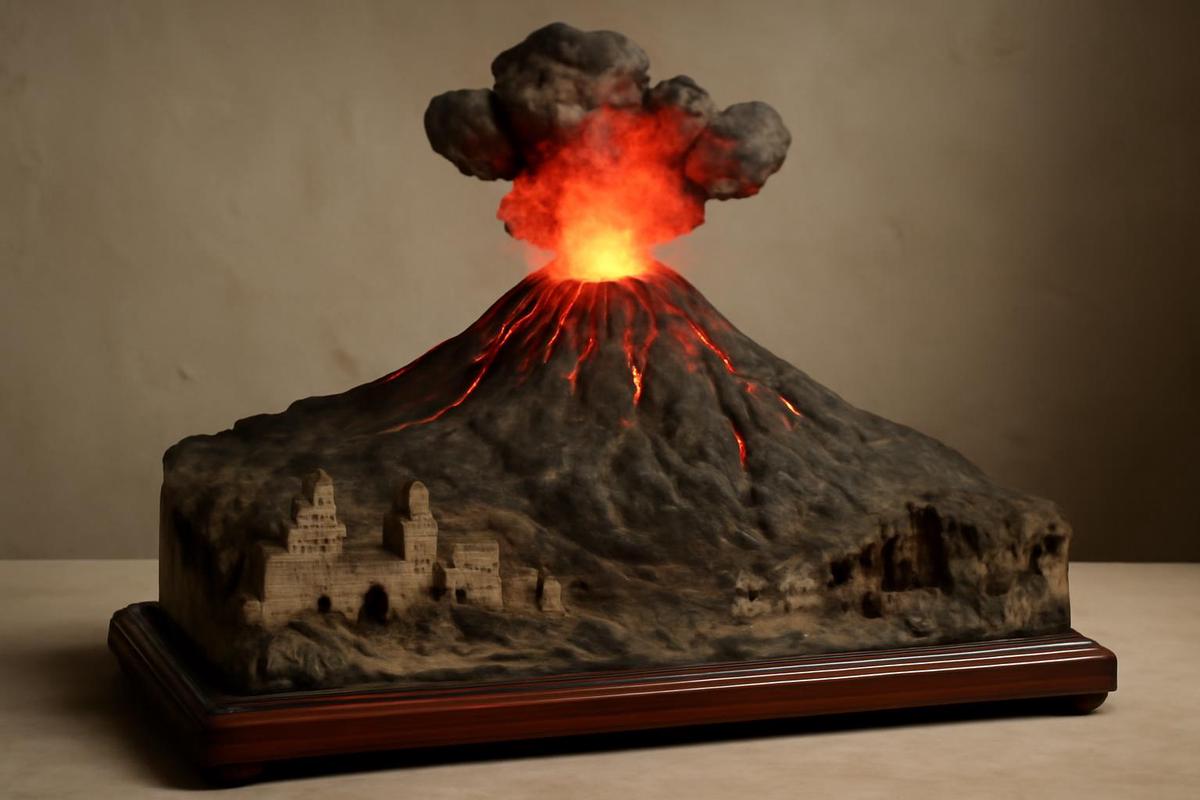 Volcán mecánico del siglo XVIII