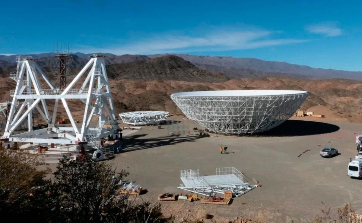 La construcción del Radiotelescopio Chino-Argentino está pausada. (Gentileza)