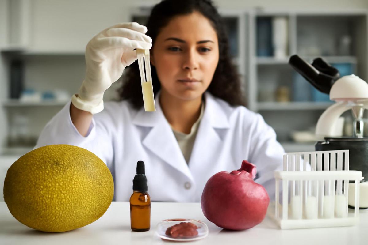 Biomaterial a base de jackfruit y cáscara de granada