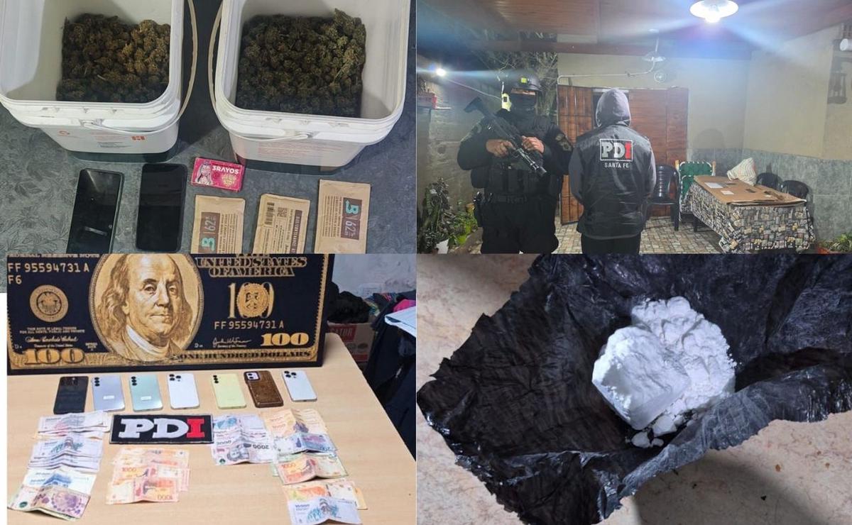 Operativo por microtráfico en Rosario: cuatro detenidos y una menor demorada.