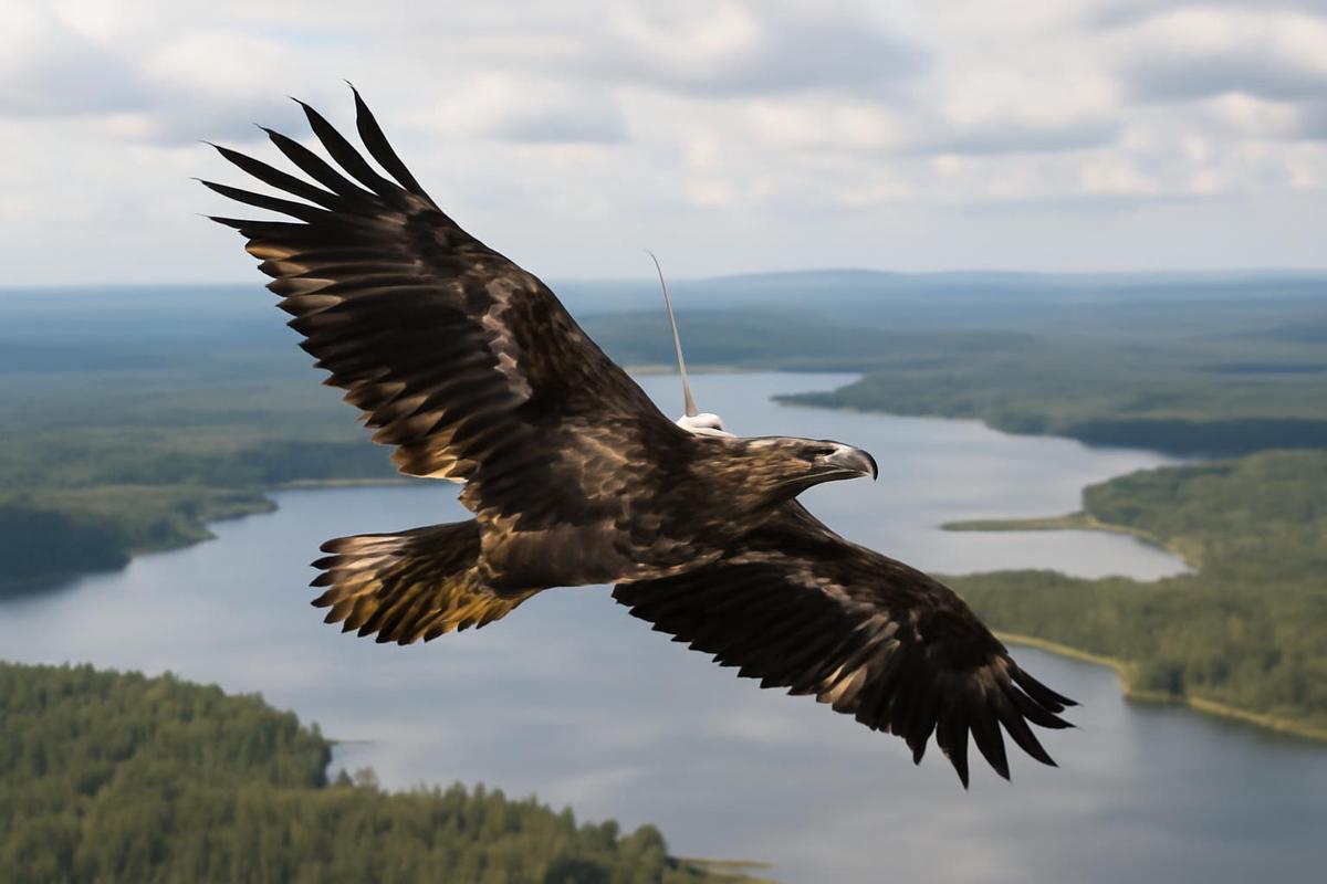Águila Calva regresando al nido en Arizona. Crédito: George Andrejko