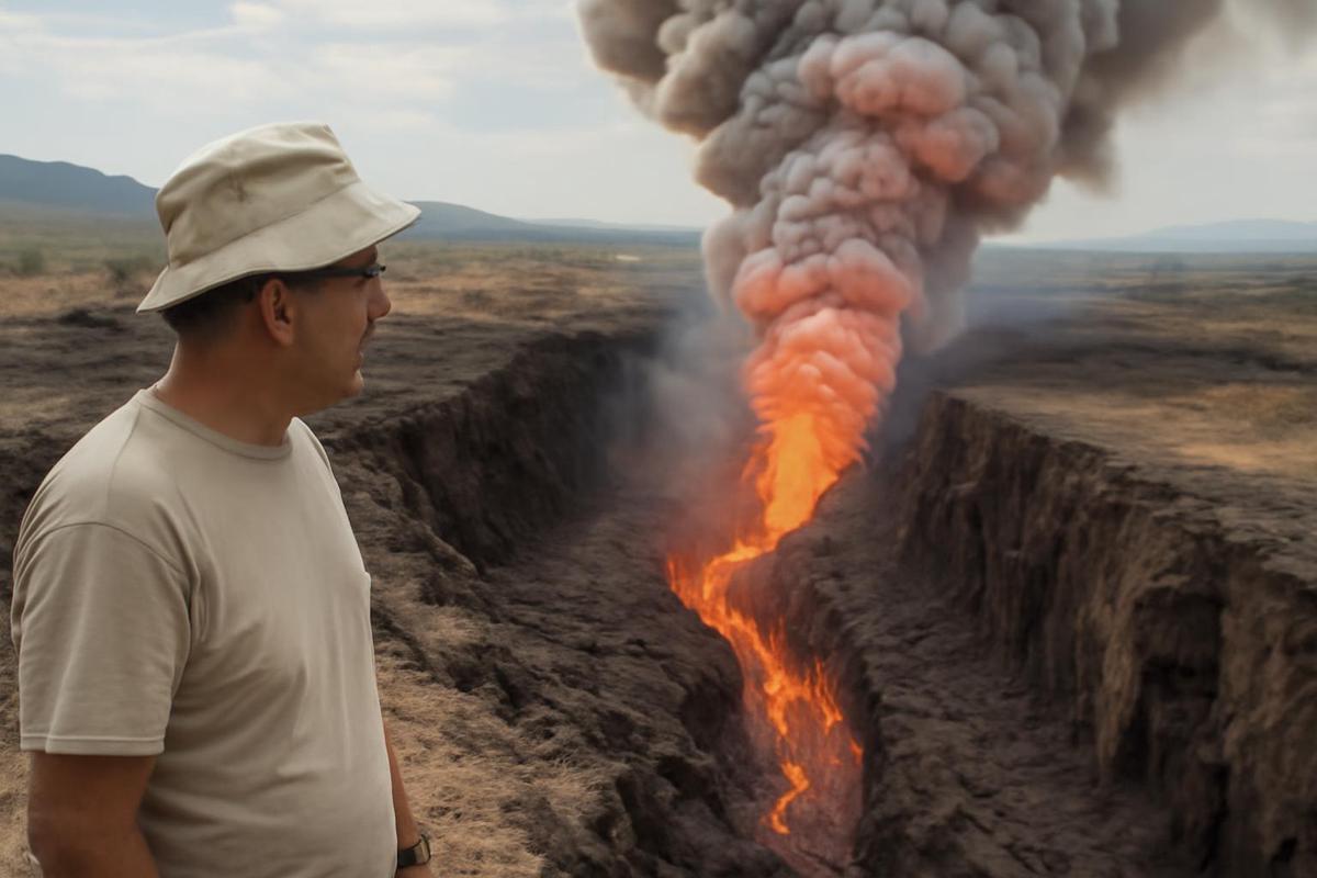 Un enorme plume está separando el continente africano