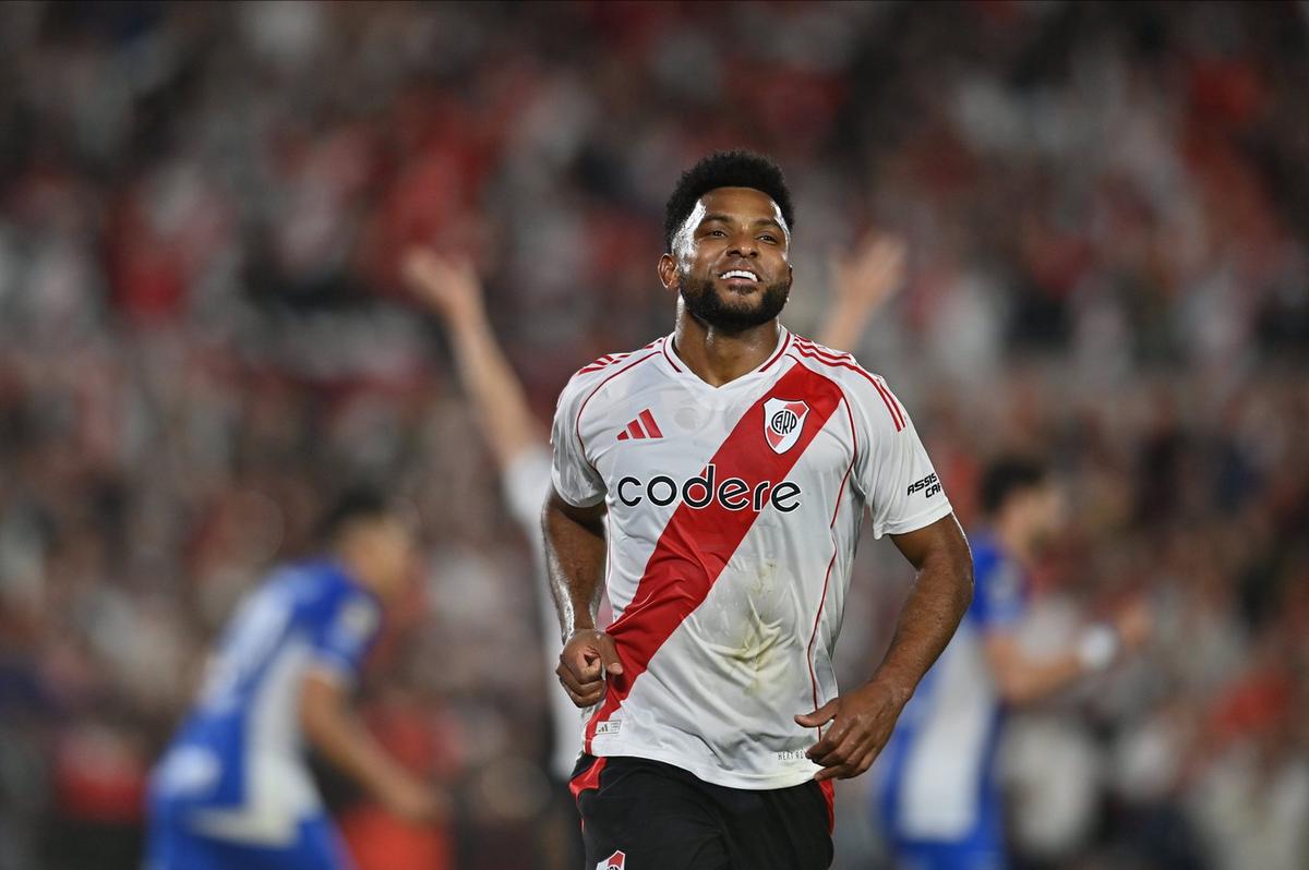 FOTO: Borja festeja el segundo tanto de River ante Atlético Tucumán. Foto: CARP