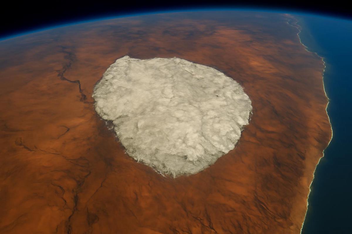 Formación rocosa similar a la Luna en Madagascar