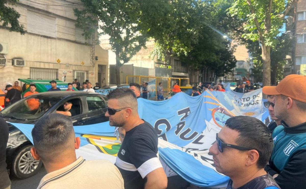 Manifestación sindical en Rosario.