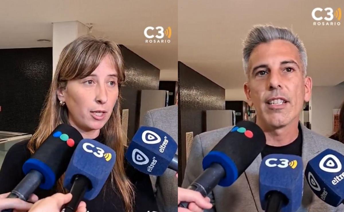 La fiscal María Manuela Dalcol y el abogado querellante Ignacio Carbone.