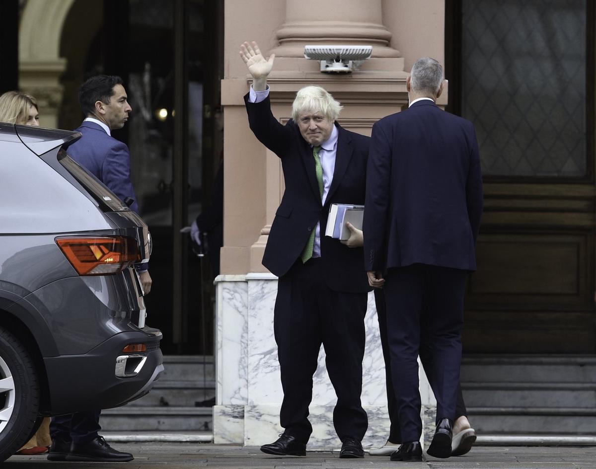 FOTO:  Boris Johnson visitó a Javier Milei en Casa Rosada. Foto: 