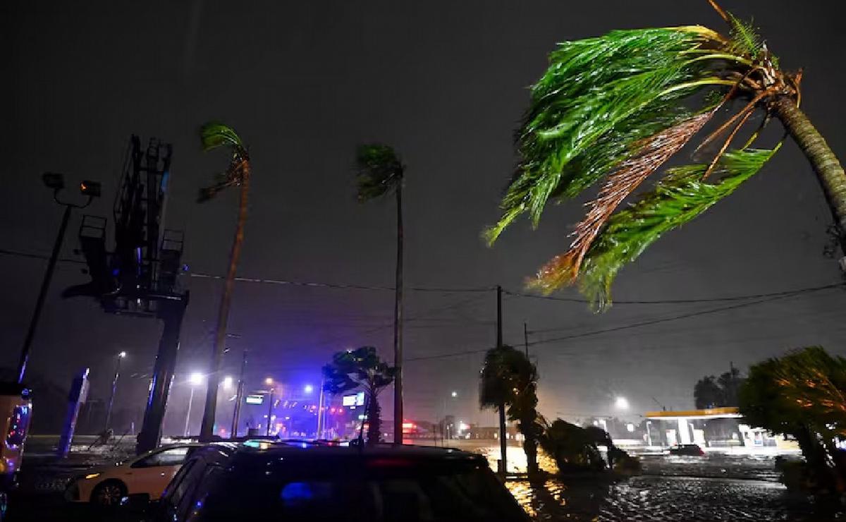 FOTO: El huracán Miltón tocó tierra en categoría 3 en Florida. (Foto: France 24/CNN/AP)