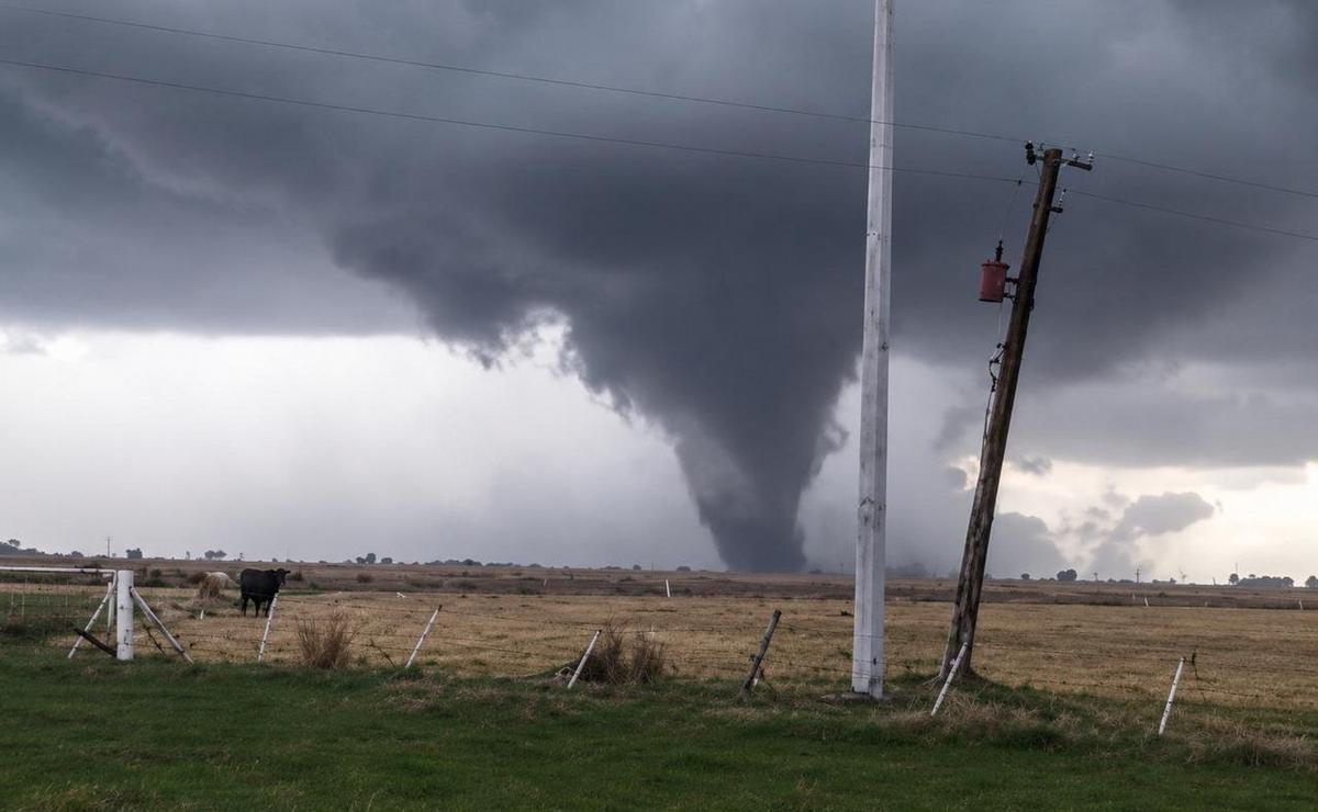 Tornado en el sur santafesino.
