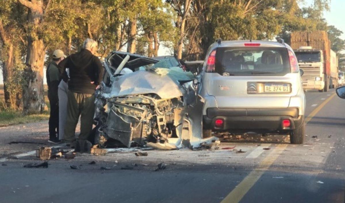 Así quedaron los vehículos tras el accidente.
