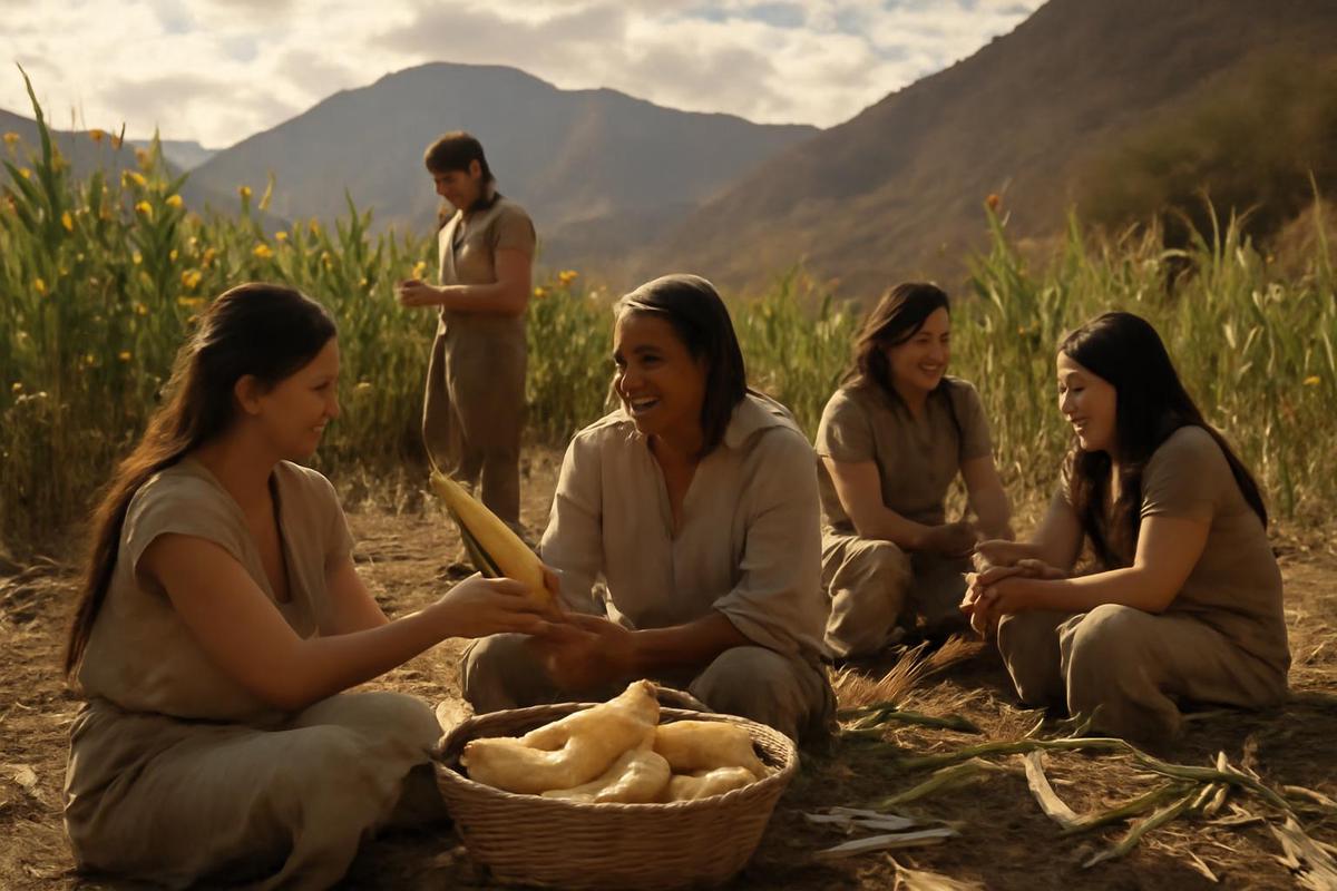 Ilustración de movimientos poblacionales en los Andes del Sur