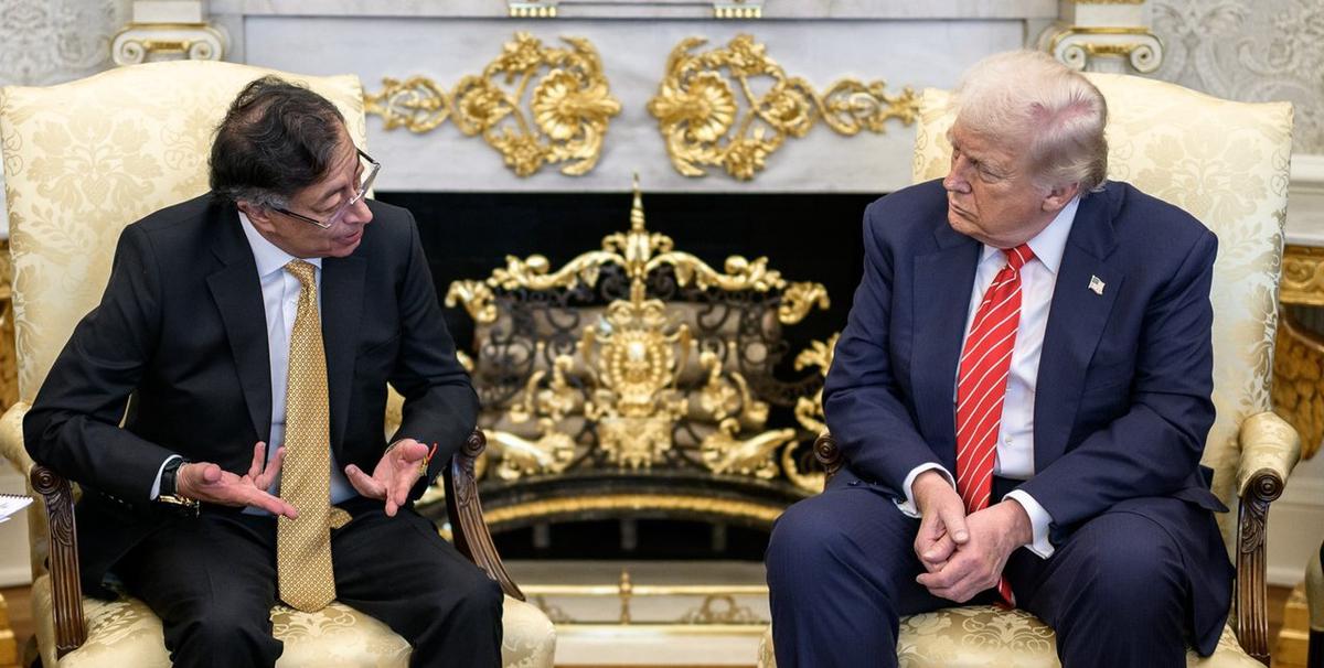 Petro y Trump se reunieron en Washington.