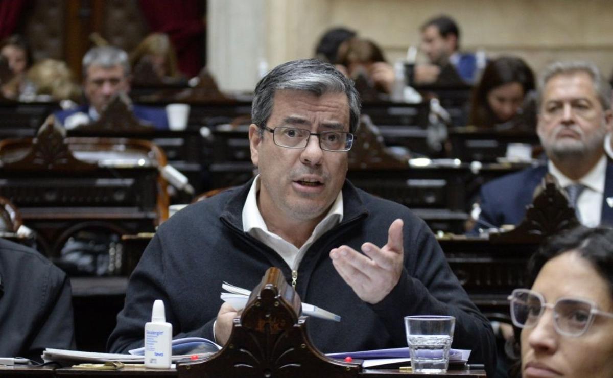 FOTO: Germán Martínez, legislador y jefe del bloque de Unión por la Patria.