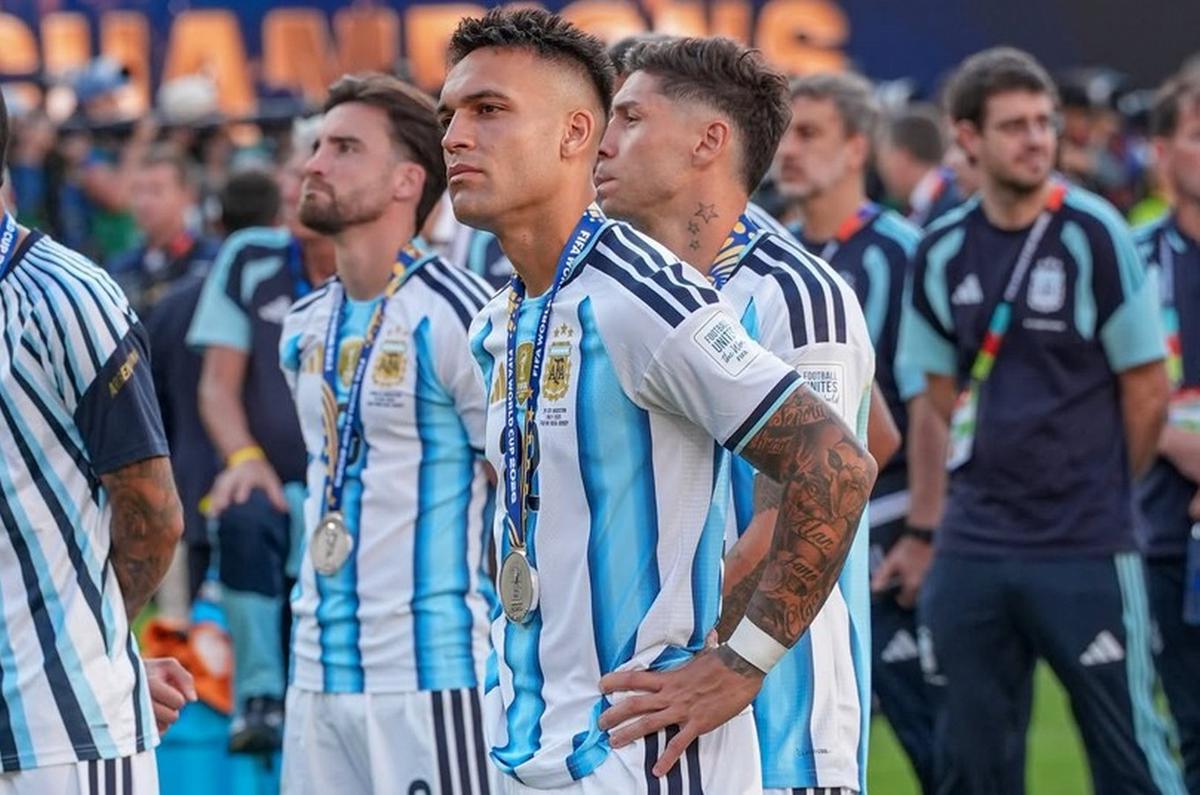 Lautaro Martínez, tras perder la final (Foto: @lautaromartinez)