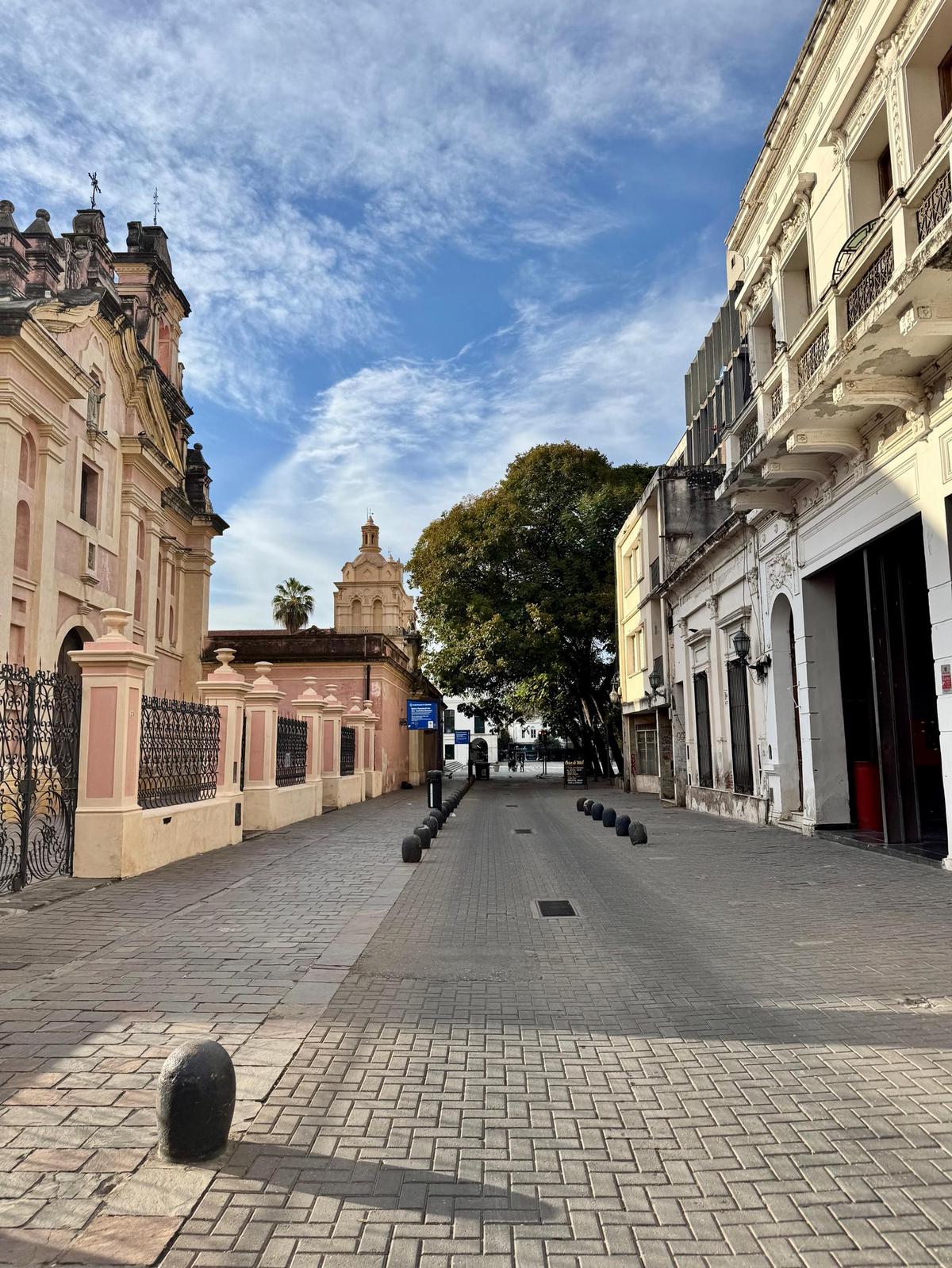 Así lucía el centro de Córdoba durante el partido Argentina-Inglaterra.