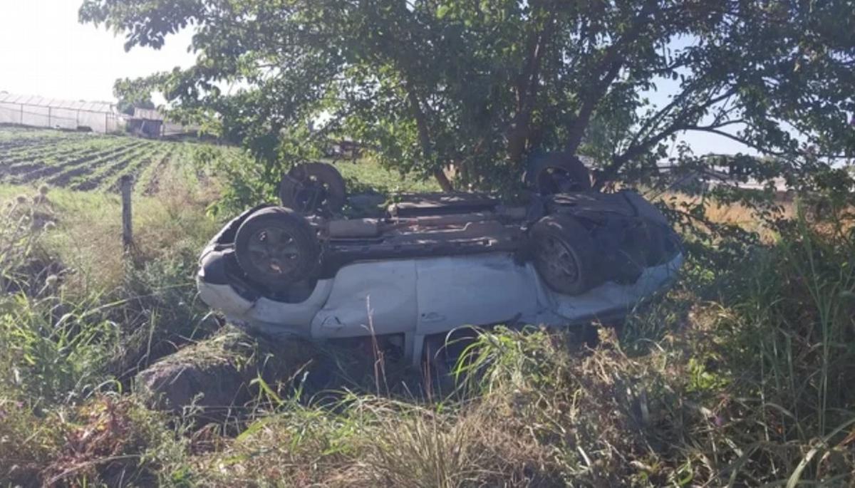 Así quedó la camioneta tras el vuelco fatal.