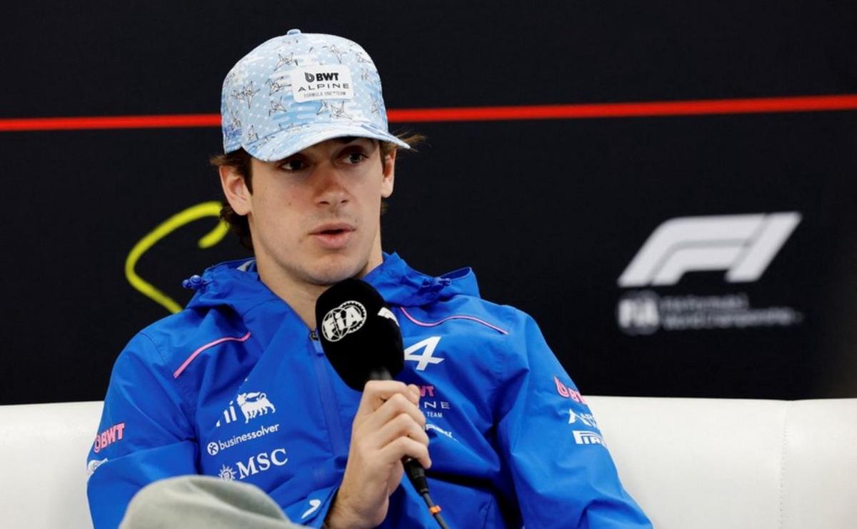 Franco Colapinto en la conferencia de prensa de la F1. (Foto: archivo)