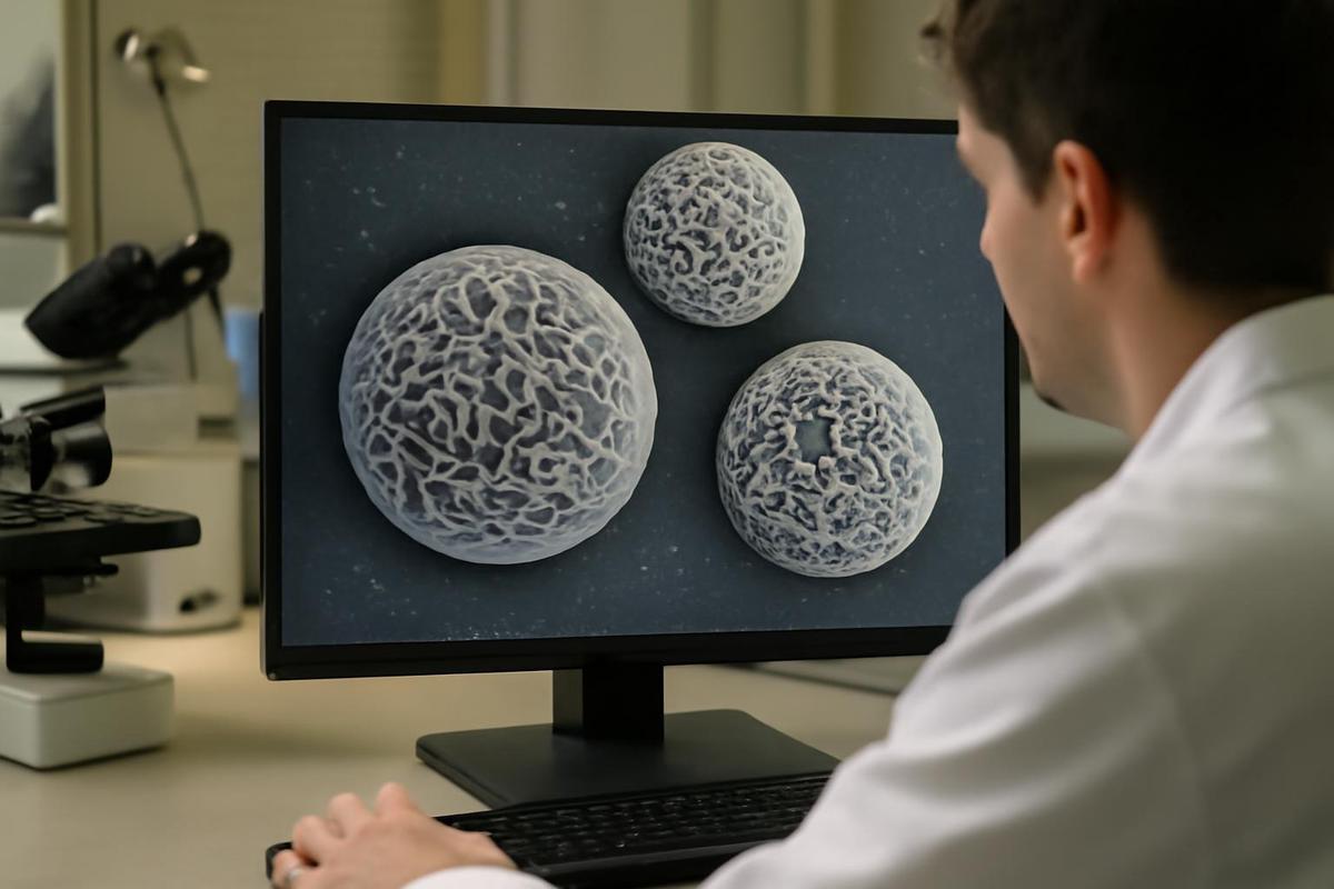 Estructura interna de las gotas de ADN