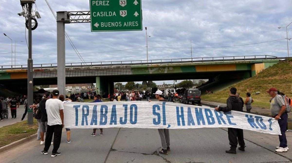 Uno de los puntos de reclamo en Rosario.