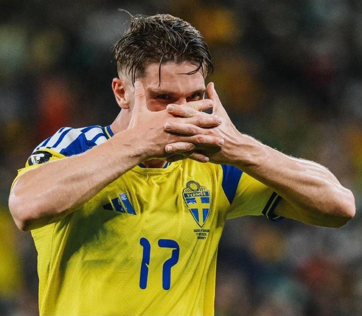 Viktor Gyökeres, una de las grandes estrellas de Suecia.