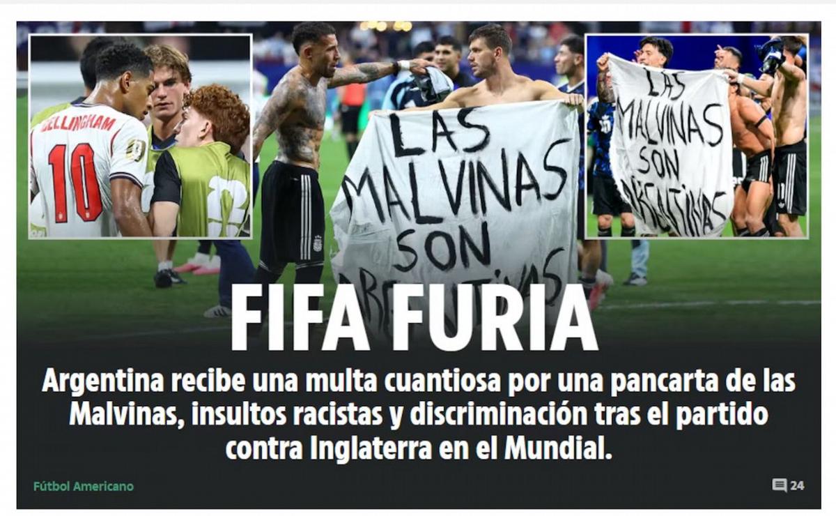 Los medios internacionales reaccionaron a la sanción de FIFA a Argentina.