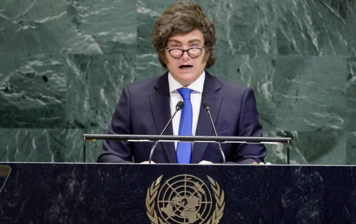 El presidente Javier Milei, en la ONU (archivo).