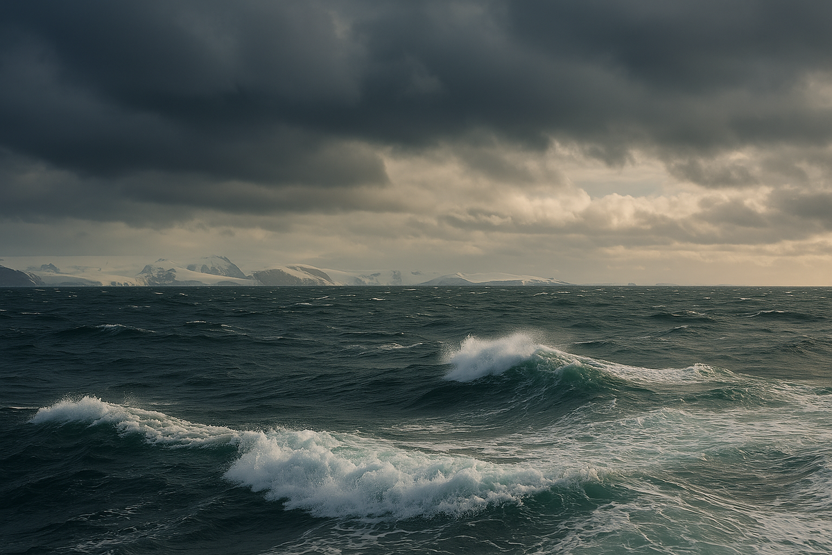 Un iceberg gigantesco en el océano Antártico